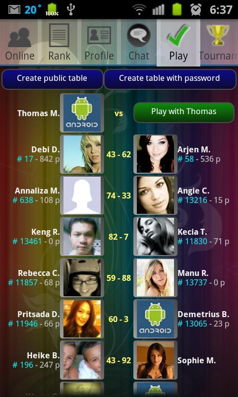 Backgammon Online Tournament