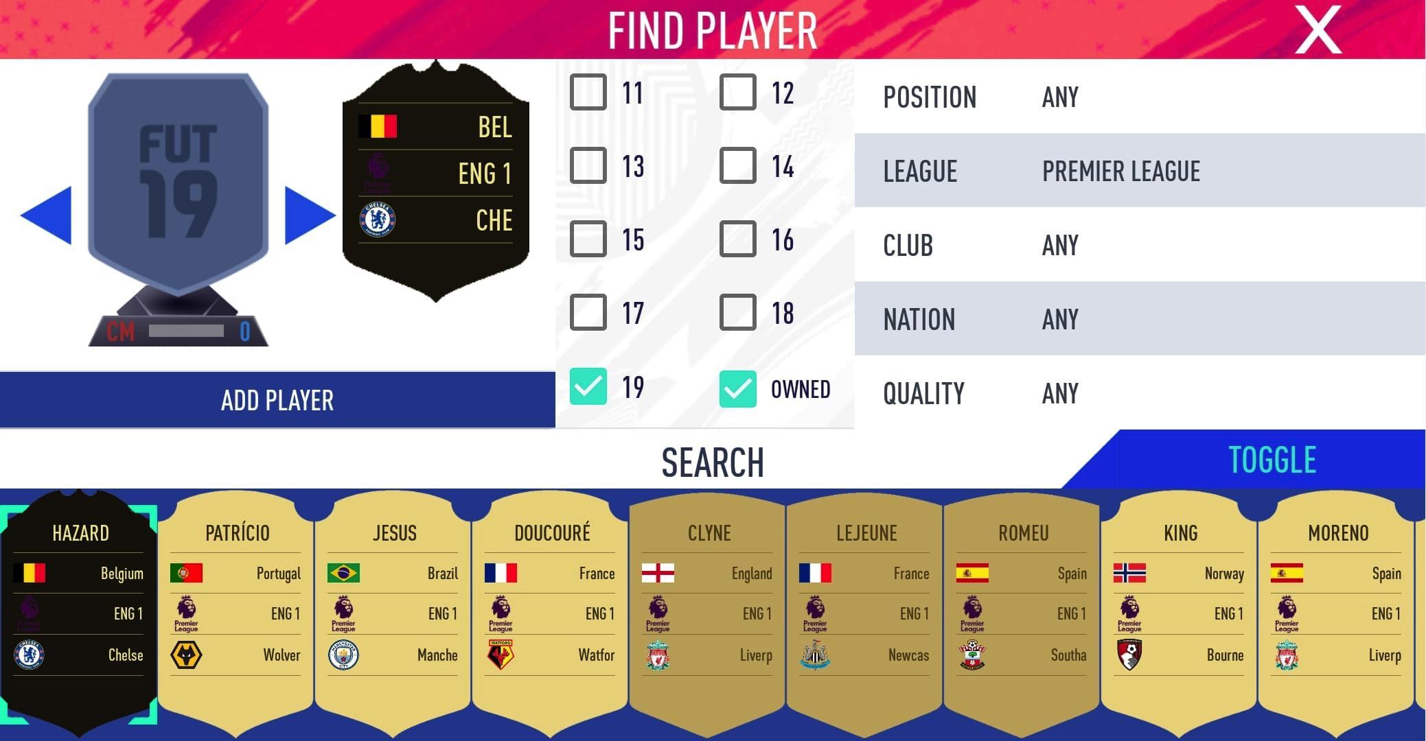 Draft Simulator for FUT 19