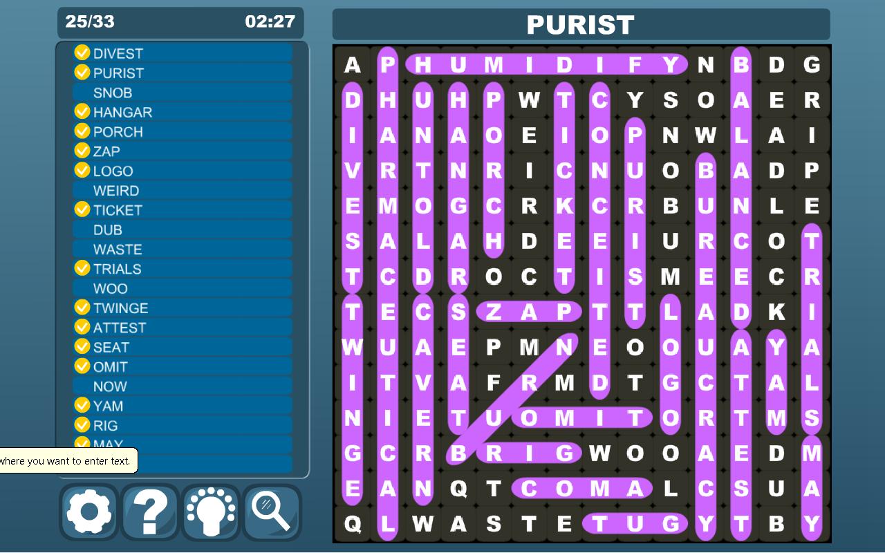Word Search Tablet