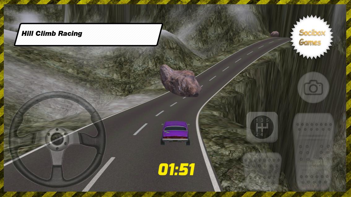 Rocky Purple Hill Climb Racing