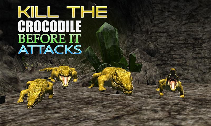 3D Angry Crocodile Hunter Sim
