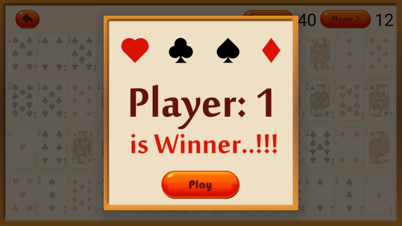 Playing Cards Matching Game