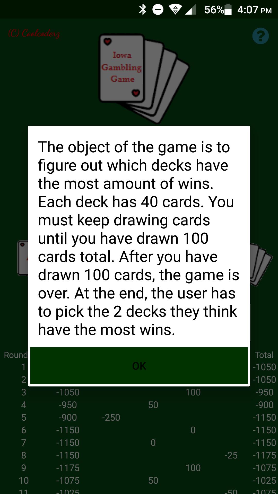 Iowa Gambling Game