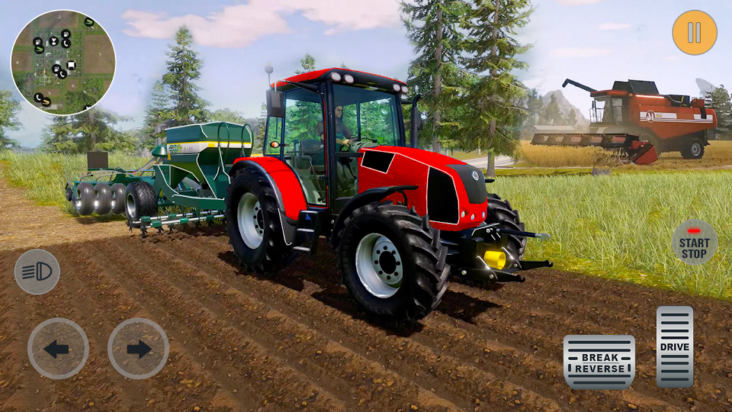 Village Farm Tractor Driving