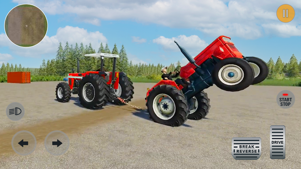 Village Farm Tractor Driving