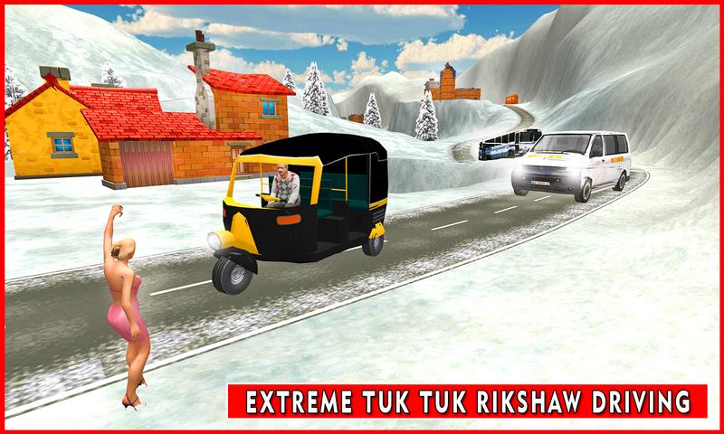 Drive Snow Tuk Tuk Rickshaw