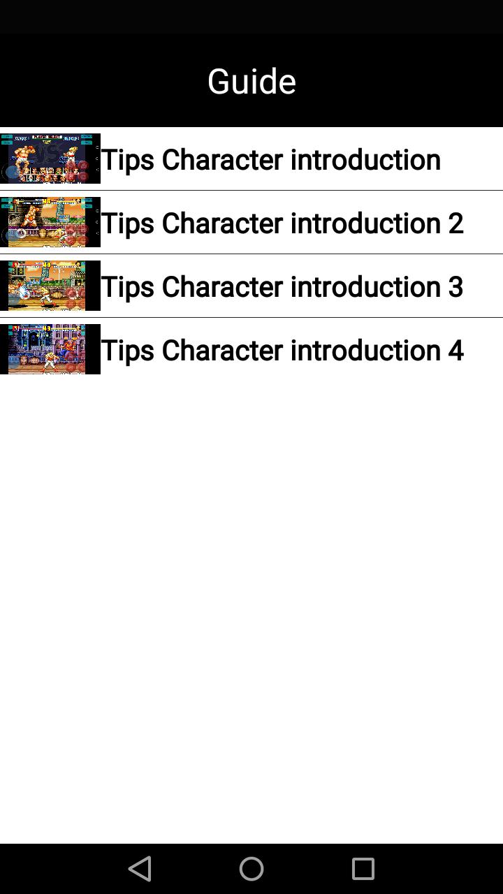 Guide for Fatal fury
