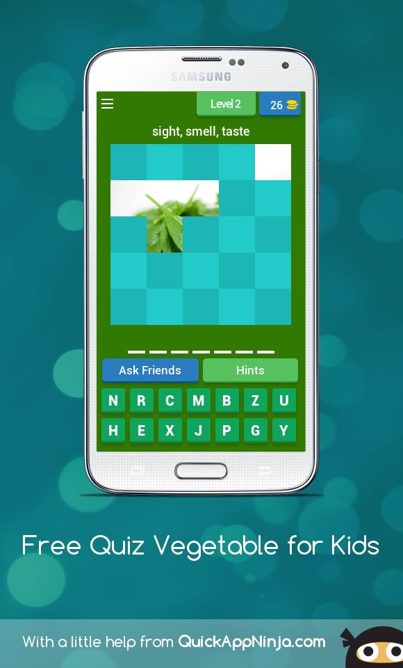 Free Quiz Vegetable for Kids
