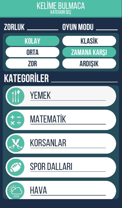 Kelime Bulmaca Oyunu