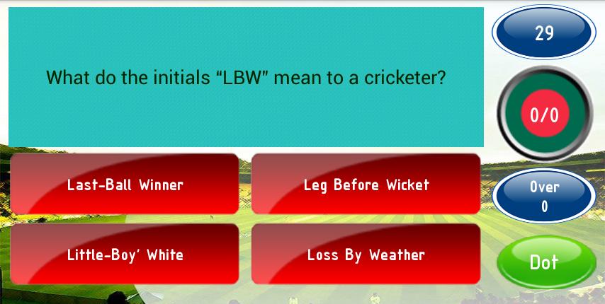 Quizzy Cricket