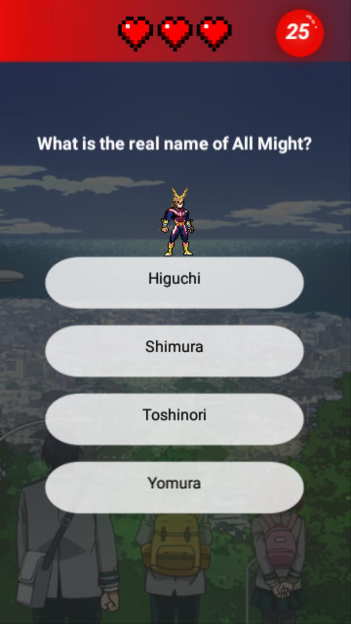Hero Academia Quiz